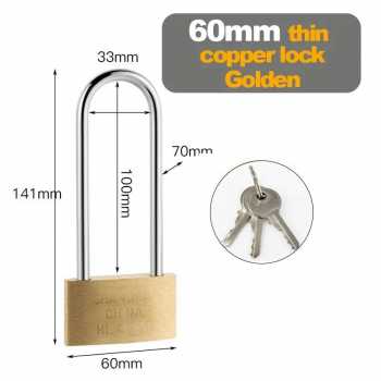 Gambar produk SHXH Gembok Rumah Anti Maling Padlock Copper Lock L - SHX127