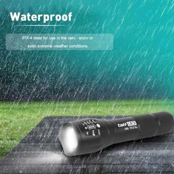 Gambar produk TaffLED Senter LED USB Rechargable Zoomable XML-T6 IPX4 10000 Lumens - E18u