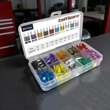 Gambar produk Taffware Set Sekring Mobil Tancap Fuse Blade Mini with Box 120 PCS - BX012