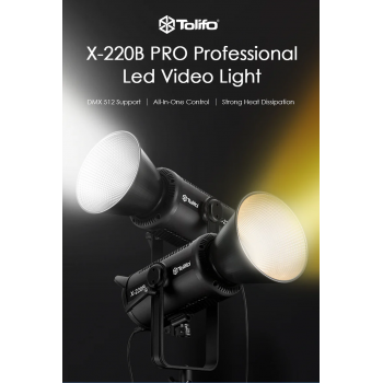 Gambar produk Tolifo Lampu Video LED Bi-Color COB Video Light 215W 6500K - X-220B Pro