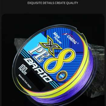 Gambar produk J-Cheng Senar Pancing PE 8 Braided Strand Fishing Line 100M 0.8 - JC583
