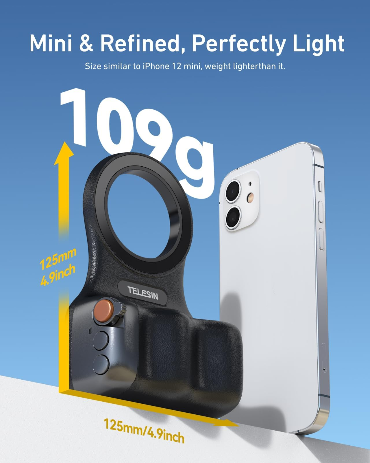 Gambar produk TELESIN Fun Shot Magnetic Phone DSLR Style Shutter Grip for iPhone - P5-MP-001BK