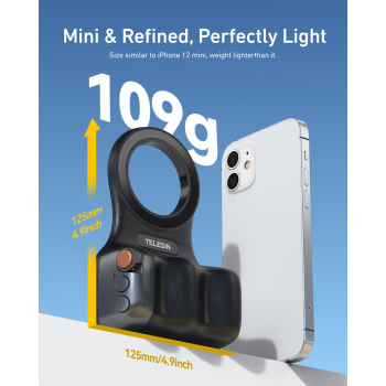 Gambar produk TELESIN Fun Shot Magnetic Phone DSLR Style Shutter Grip for iPhone - P5-MP-001BK