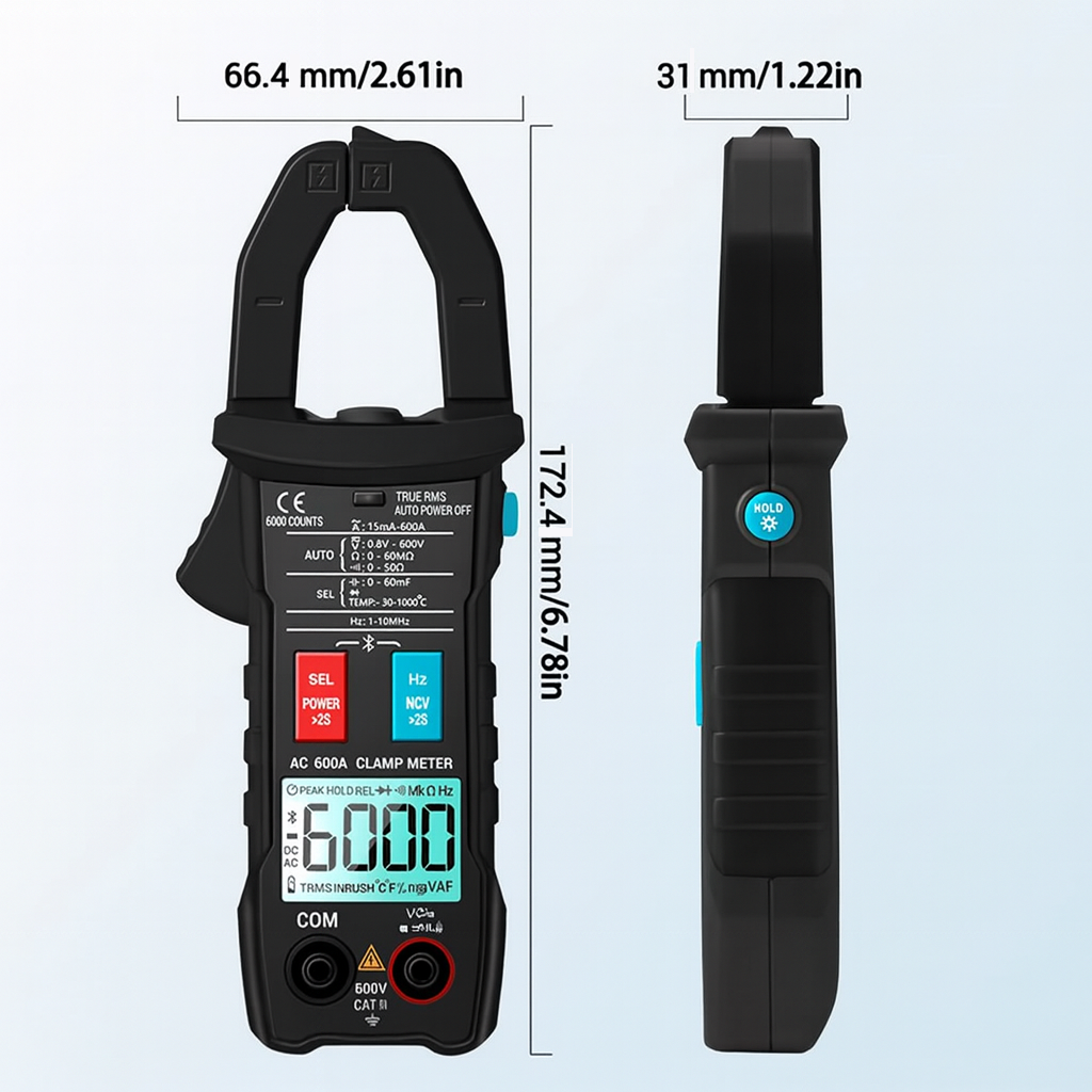 Gambar produk ANENG Digital Bluetooth Multimeter Voltage Tester Clamp - ST207