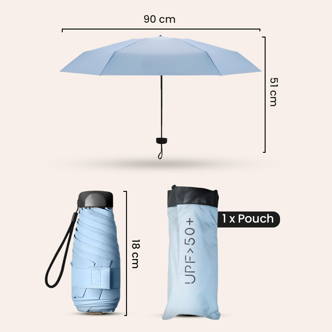 Gambar produk MUCAI Payung Lipat Kecil Portable Anti UV Waterproof UPF 50+ - 190T