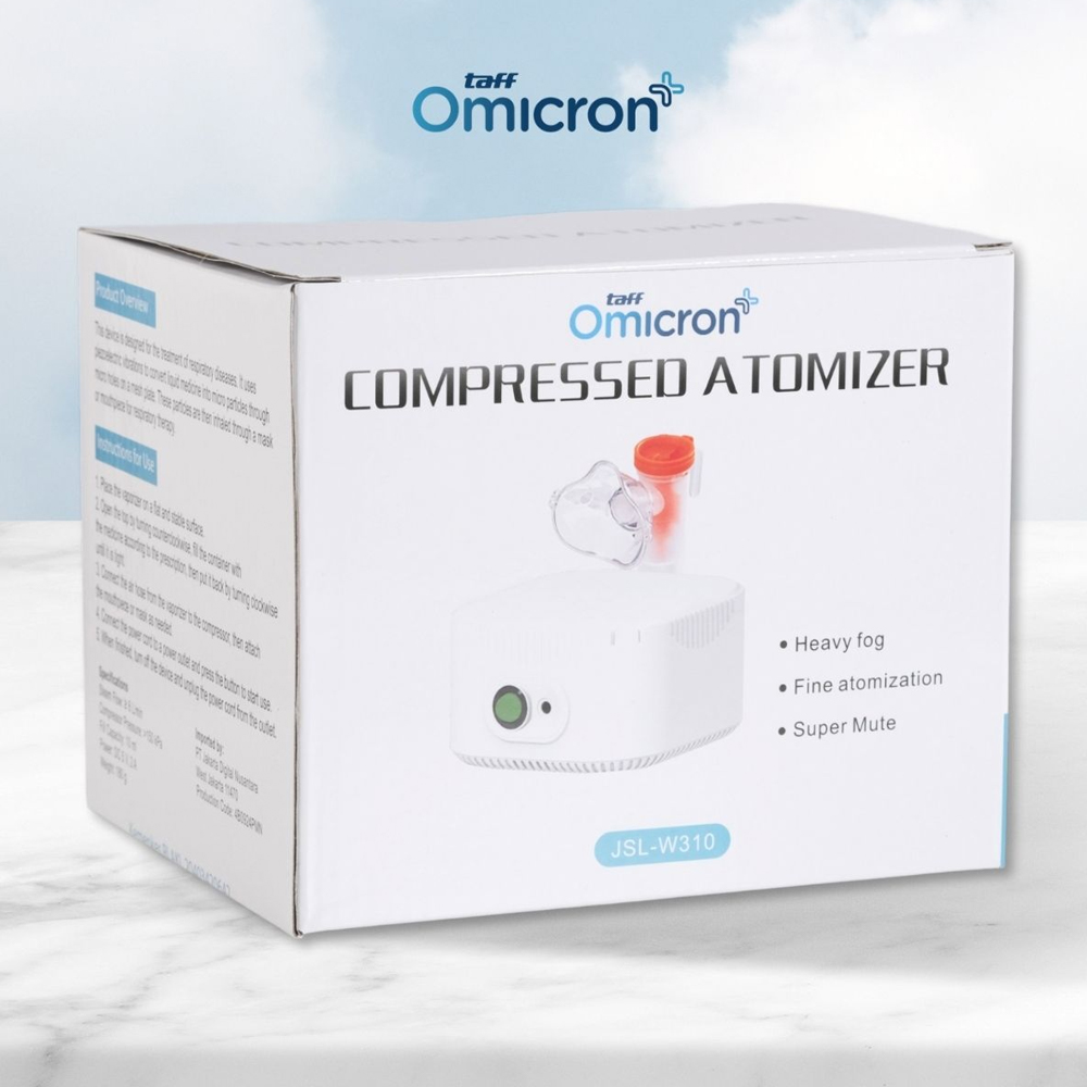 Gambar produk TaffOmicron Alat Terapi Pernapasan Compressor Nebulizer Inhaler - JSL-W310