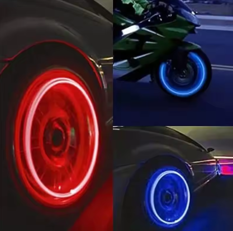 Gambar produk Fieflys Pentil Ban Motor Mobil LED Tire Air Valve Cap Lights 4PCS - AG11