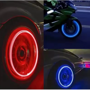Gambar produk Fieflys Pentil Ban Motor Mobil LED Tire Air Valve Cap Lights 4PCS - AG11