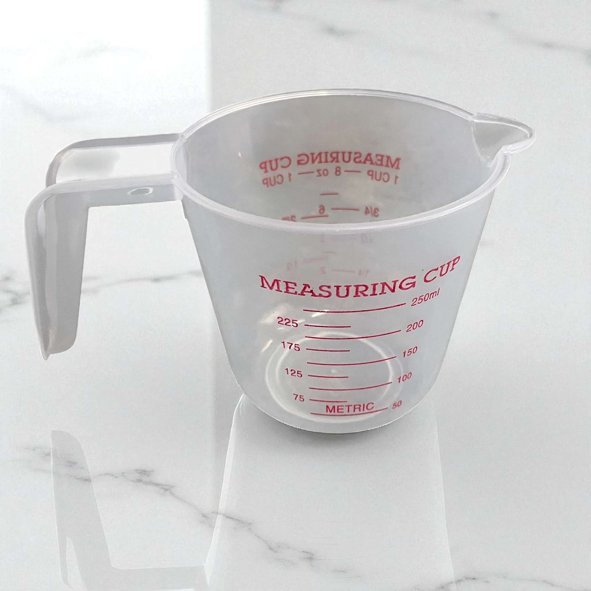 Gambar produk KOLE Gelas Ukur Takaran Plastik Measuring Cup OZ 250ml/500ml/1L 3 PCS - K31