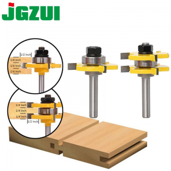 JGZUI Mata Bor Drill Bit Tongue and Groove Joint Assembly 6.35mm 2PCS - C3