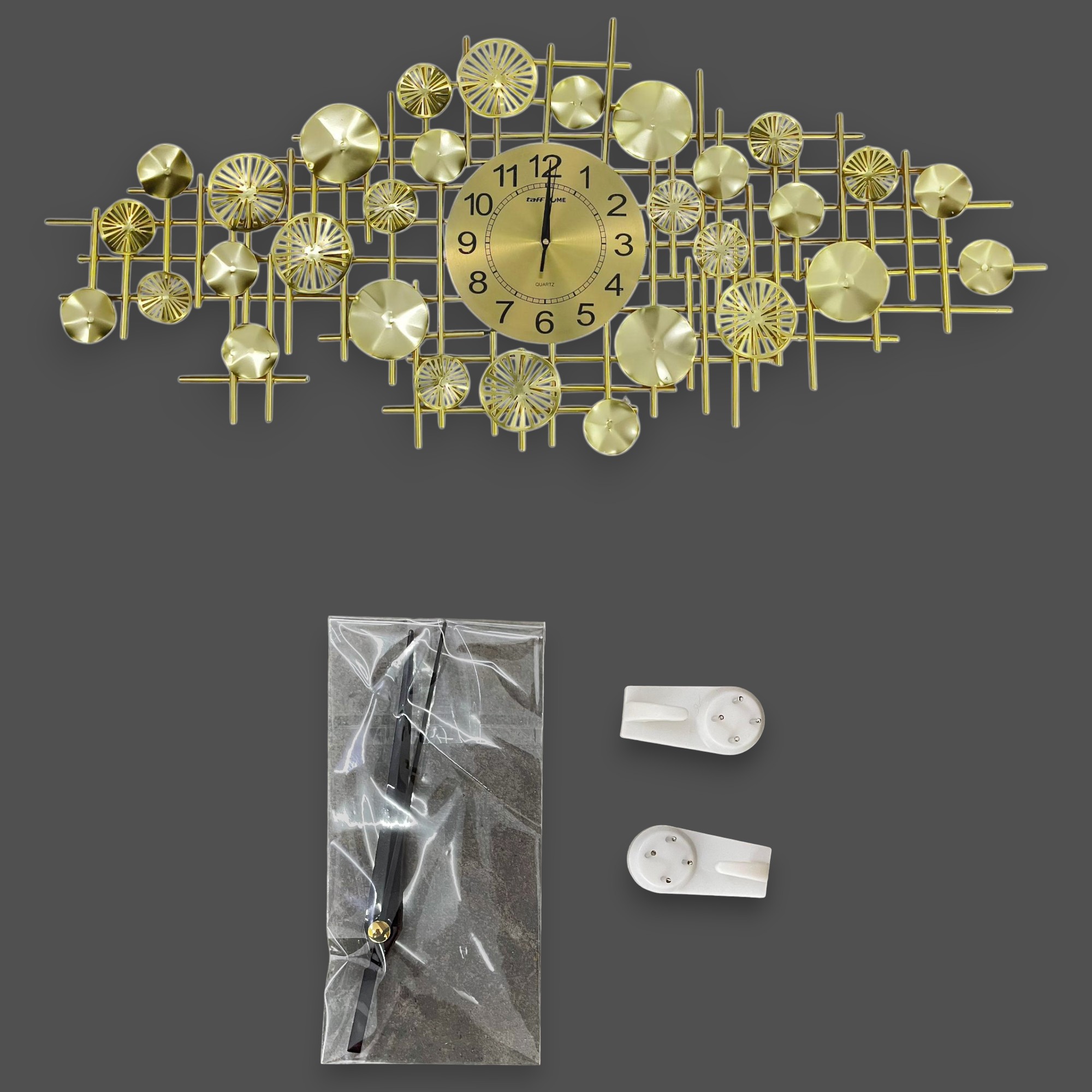 TaffHOME Jam Dinding Besi Elegan European Clock Silent Movement 120cm - J-12 Gambar produk TaffHOME Jam Dinding Besi Elegan European Clock Silent Movement 120cm - J-12