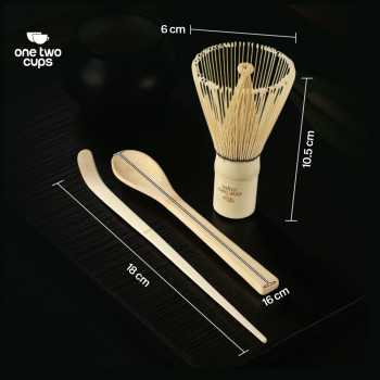 Gambar produk One Two Cups Matcha Set Kit Chasen Chashaku Bamboo 3 PCS - WT03