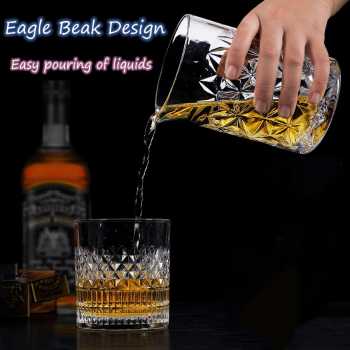 Gambar produk VISKI Gelas Mixer Bartender Cocktail Mixing Shaker Glass 700ml Ice Flower - GC011