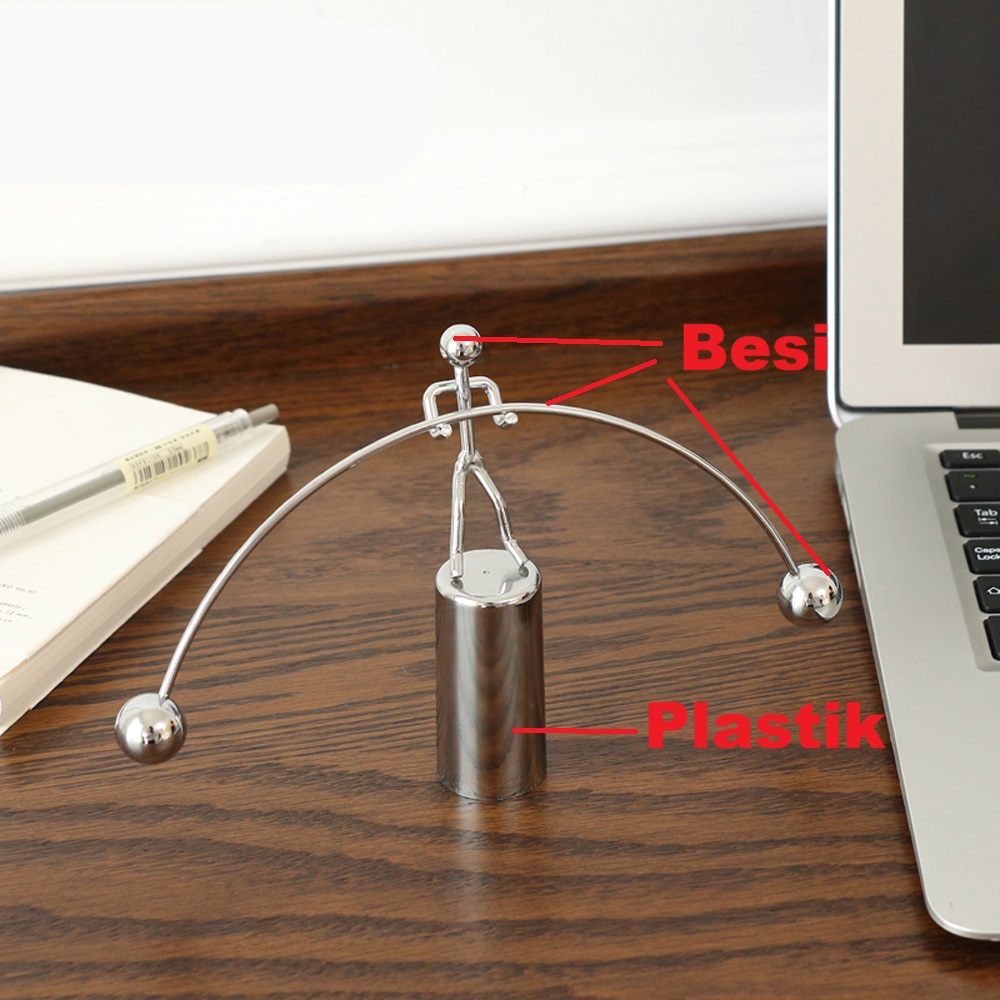 Pajangan Meja Stickman Cradle Dynamic Balance Instrument Ball Pendulum Gambar produk Pajangan Meja Stickman Cradle Dynamic Balance Instrument Ball Pendulum