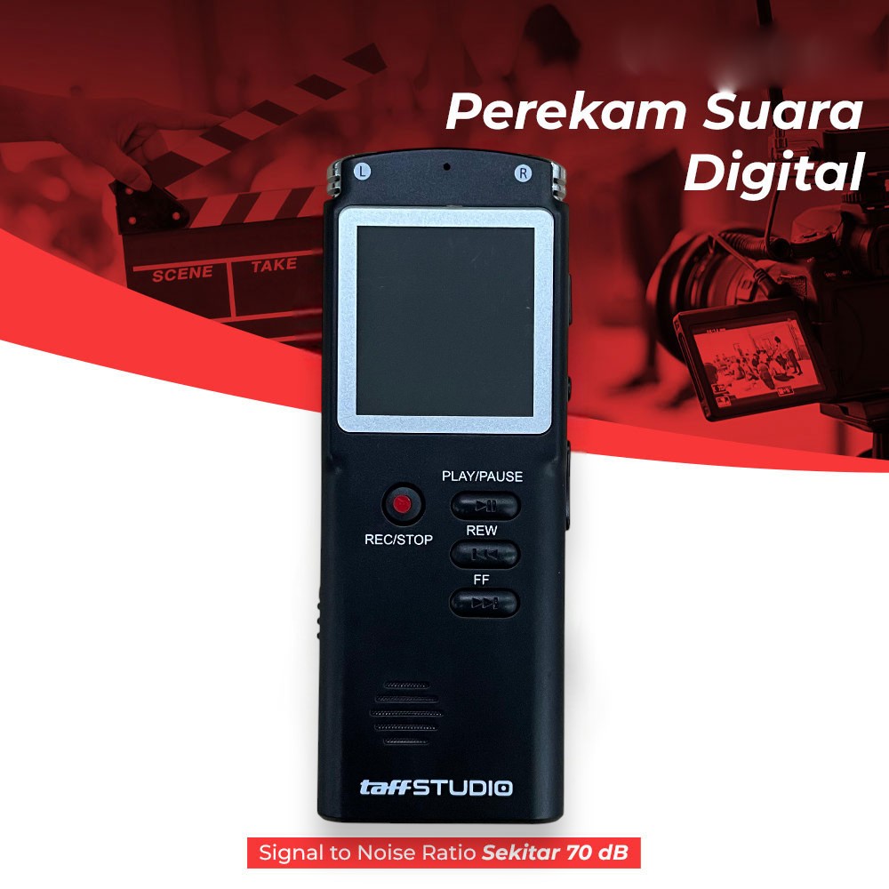 Gambar produk TaffSTUDIO Perekam Suara Digital Voice Recorder 8GB - T60