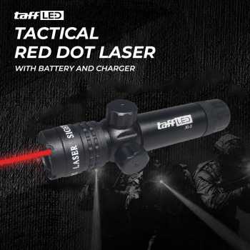 TaffLED Tactical Red Dot Laser Gun Scope with Baterry and Charger - JG-2