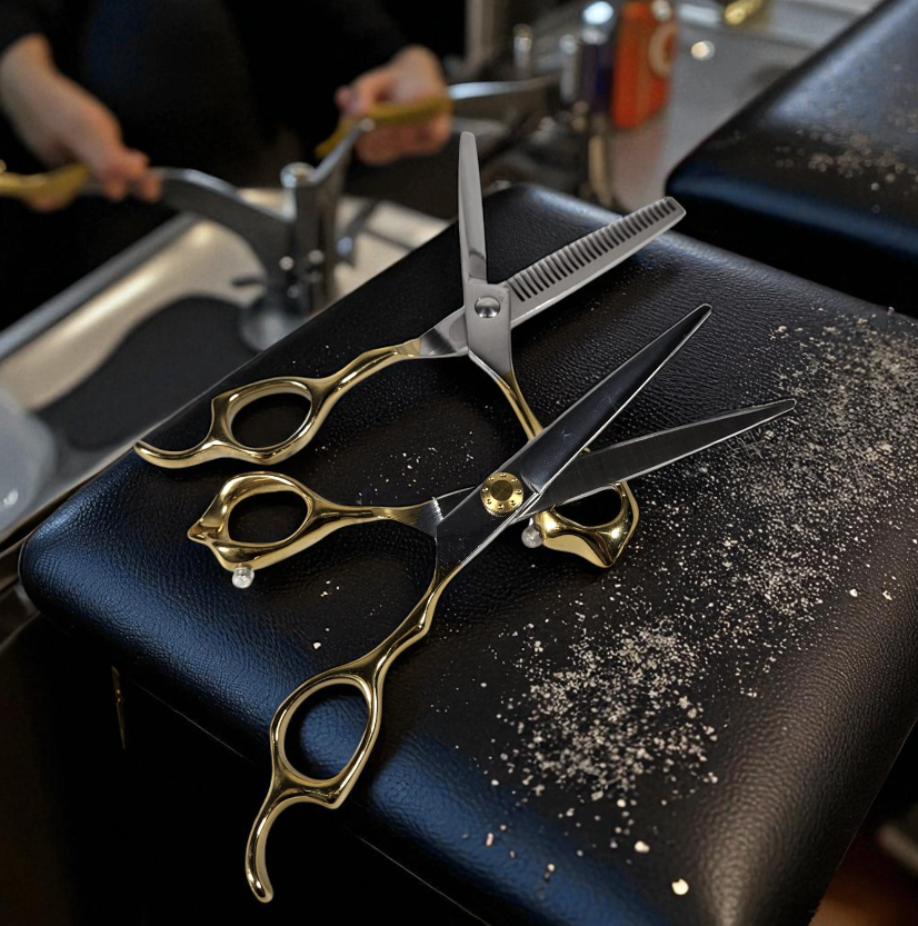 Gambar produk NEPURLson Gunting Rambut Lurus Sasak Stainless Steel 2 PCS - N-46