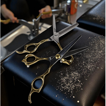 Gambar produk NEPURLson Gunting Rambut Lurus Sasak Stainless Steel 2 PCS - N-46
