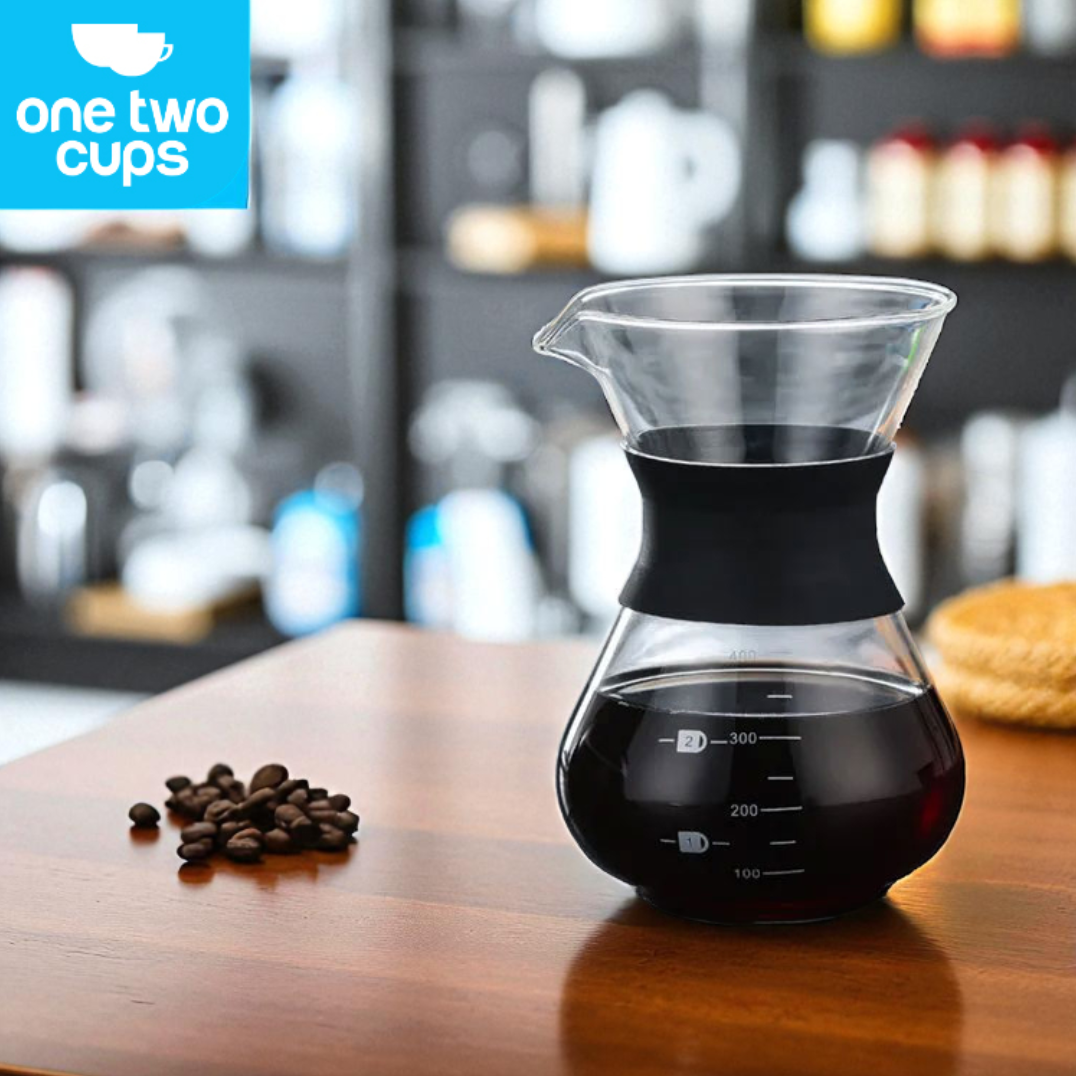 Gambar produk One Two Cups Coffee Server Chemex Drip Pour Over Borosilicate Glass 400ml - SE111