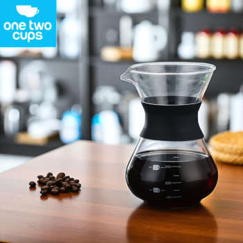 One Two Cups Coffee Server Chemex Drip Pour Over Borosilicate Glass - SE111