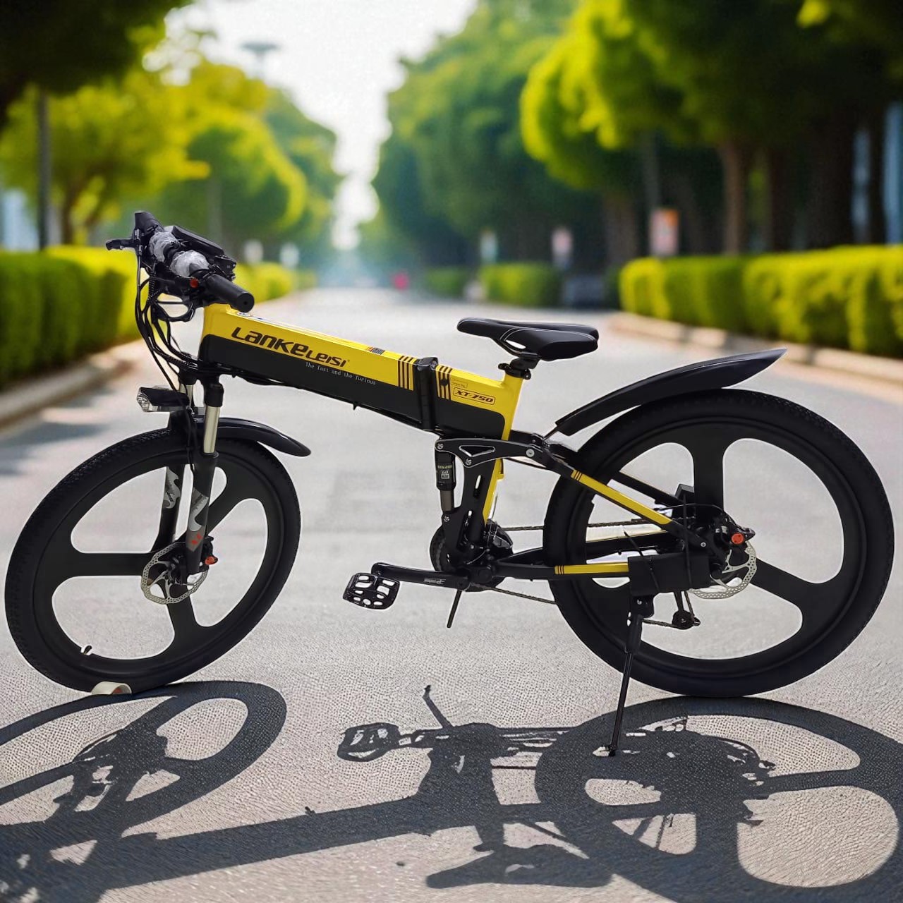 Gambar produk Lankeleisi Sepeda Listrik Lipat Folding Bike Sports Version 48V 10Ah - XT750