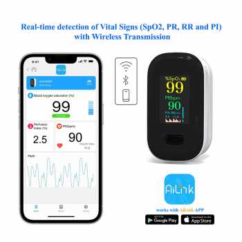 Gambar produk RESOXY Fingertip Pulse Oximeter Alat Ukur Saturasi Oksigen Darah TFT - YK-80A
