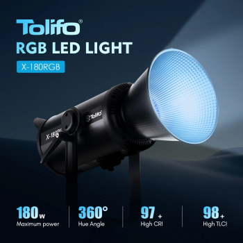 Tolifo Lampu Video LED RGB COB Video Light 180W 6500K - X-180RGB