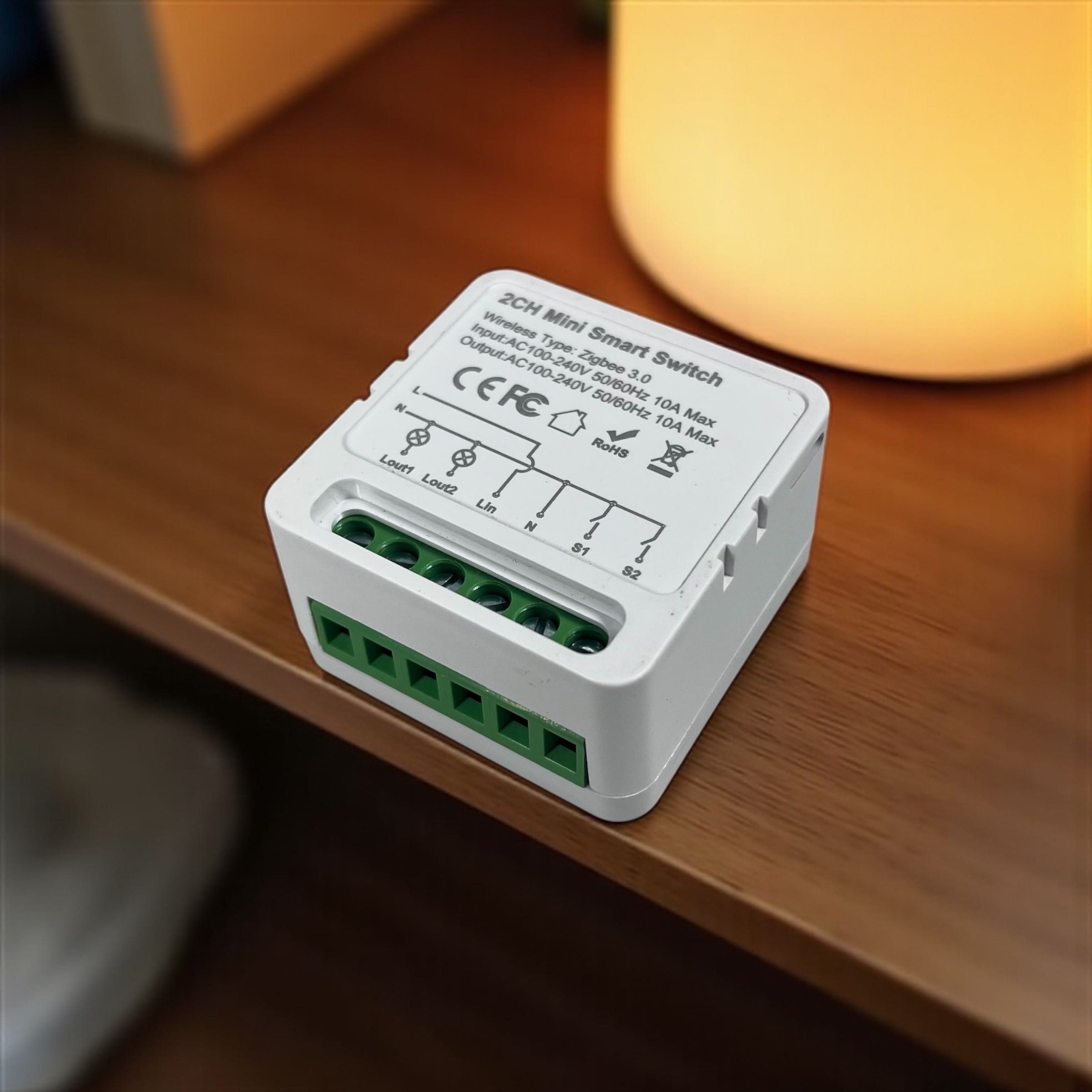 KAIGE Mini Smart Switch ZigBee Tuya 2 Channel Control Module 10A - WHD09-2 Gambar produk KAIGE Mini Smart Switch ZigBee Tuya 2 Channel Control Module 10A - WHD09-2