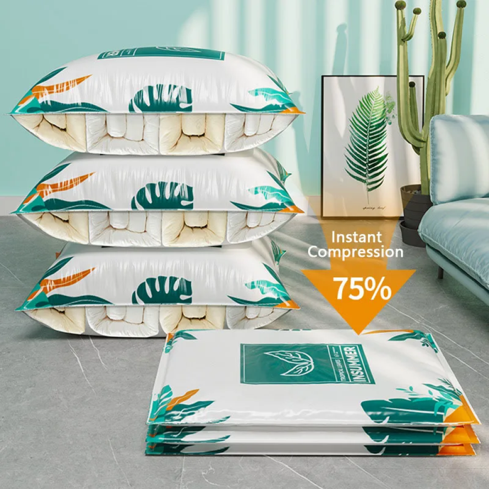 Gambar produk Ticify Kantong Plastik Vakum Pakaian Vacuum Bag 9 PCS Electric Pump - TF158