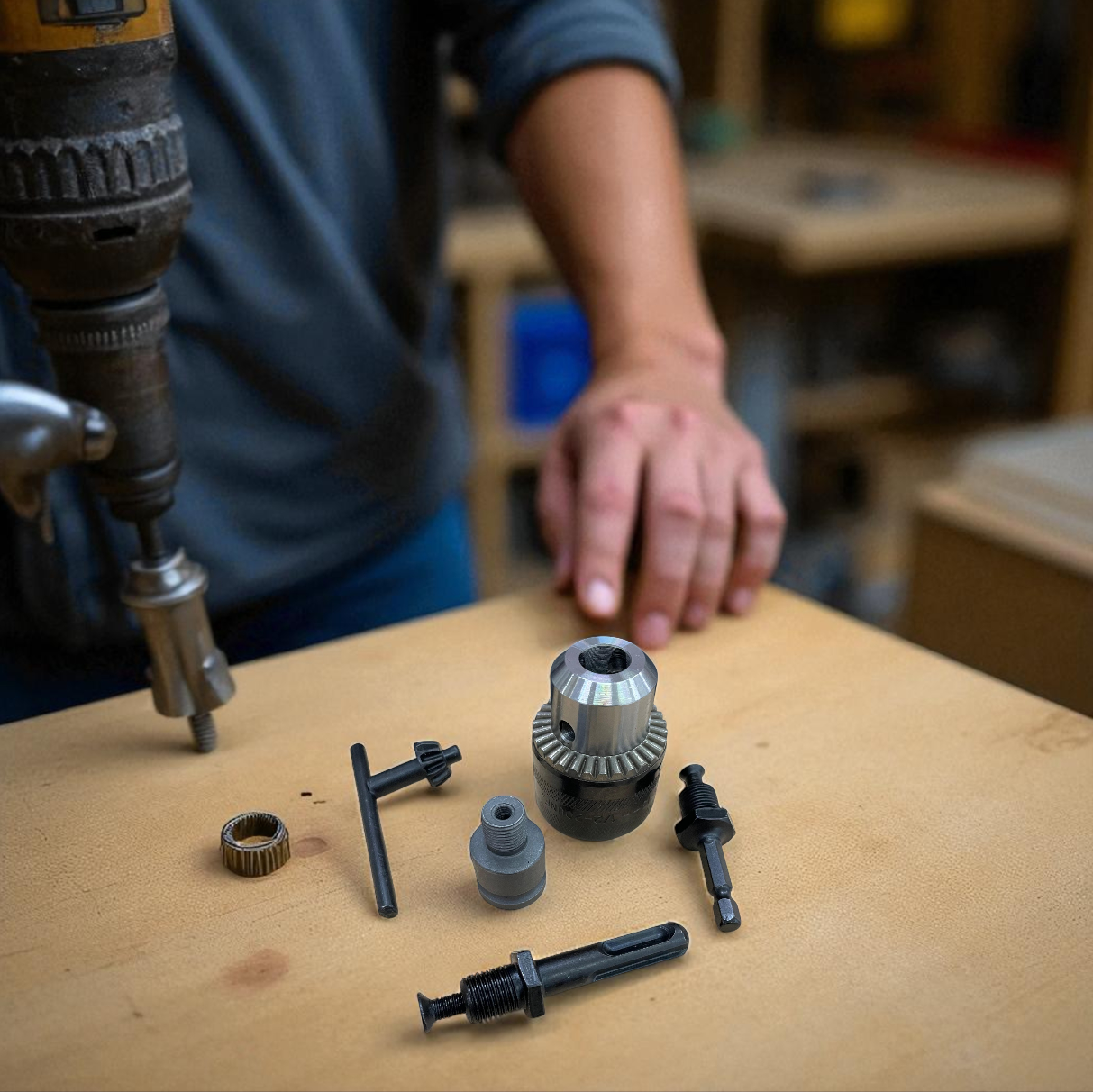 CSZC Adaptor Bor Drilling Machine Chuck Converter Connecting Rod 5 PCS 1.5-13mm 1/2-20 UNF - CZ5 Gambar produk CSZC Adaptor Bor Drilling Machine Chuck Converter Connecting Rod 5 PCS 1.5-13mm 1/2-20 UNF - CZ5