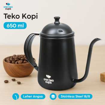 One Two Cups Teko Kopi Leher Angsa Pour Over Kettle Stainless Steel - HS4011