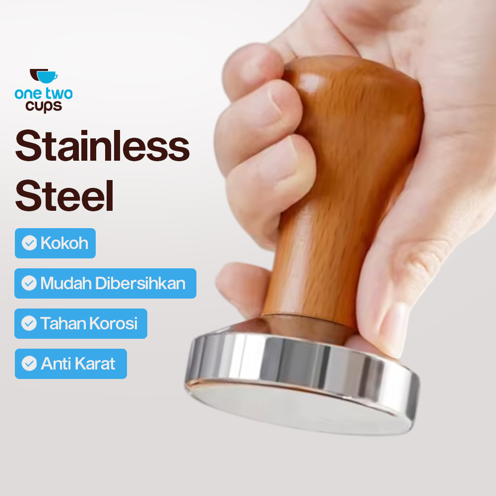 Gambar produk One Two Cups Tamper Kopi Espresso Coffee Press Powder Hammer 58mm - 7IYC