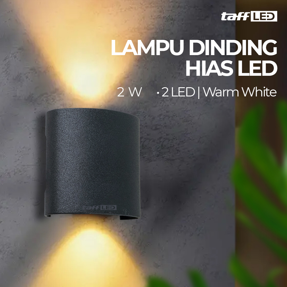 Gambar produk TaffLED Lampu Dinding Hias LED Plastic Body 2W 2 LED Warm White - 2T