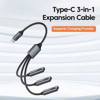 DIXSIG Kabel OTG Splitter 3in1 USB Type C Male to Female - DG-101