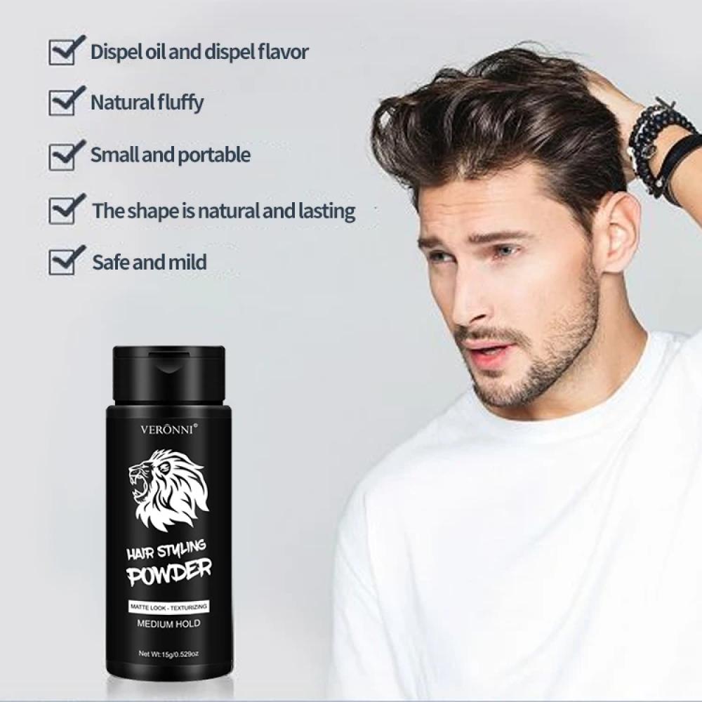 Gambar produk VERONNI Dry Shampoo Hair Fluffy Powder Bedak Rambut Anti Lepek 15g - VR398