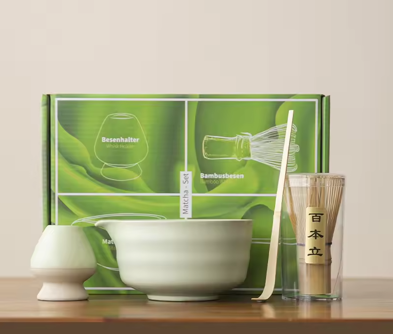 Gambar produk CZSAE Matcha Set Kit Chawan Chasen Stand Chashaku Ceramic 500ml 4 PCS - CZ3