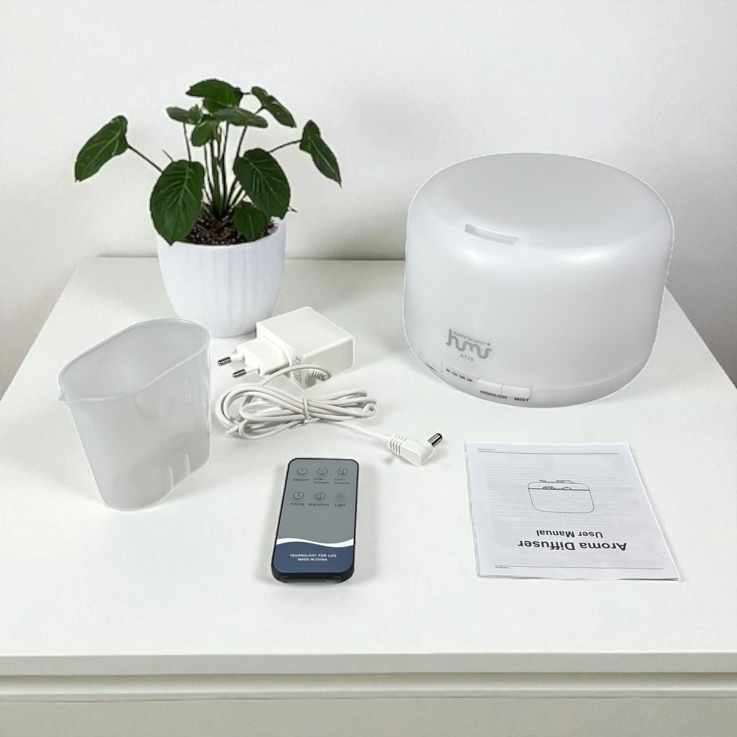 Gambar produk Taffware HUMI Air Humidifier Mini Ultrasonic Aroma Light 500ml Remote - A770