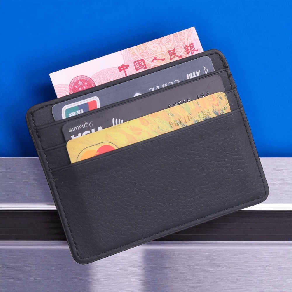 Gambar produk TRASSORY Dompet Kartu Bahan Kulit ID Card Holder Slim Design - 1003