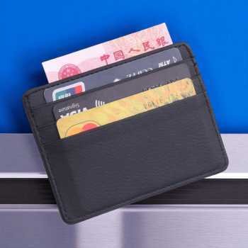 Gambar produk TRASSORY Dompet Kartu Bahan Kulit ID Card Holder Slim Design - 1003