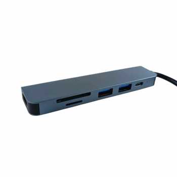 Gambar produk BAKEEY USB Hub Type C 6 in 1 HDMI 4K Display PD Fast Charge Adaptor - BK6