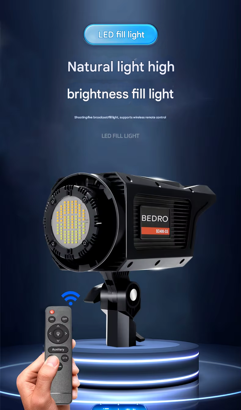 Gambar produk BEDIRO Lampu LED Studio Fill Light Dimmable 3in1 Softbox and Tripod - BD400-SS