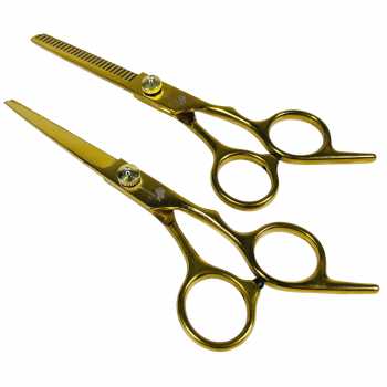 Gambar produk KNIFEZER Gunting Rambut Lurus Sasak Buffing Stainless Steel 4Cr13 - N2