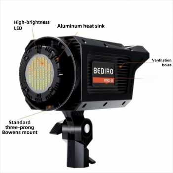 Gambar produk BEDIRO Lampu LED Studio Fill Light Dimmable 3in1 Softbox and Tripod - BD400-SS