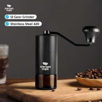 One Two Cups Alat Penggiling Kopi Manual Coffee Grinder Adjustable - KF-15