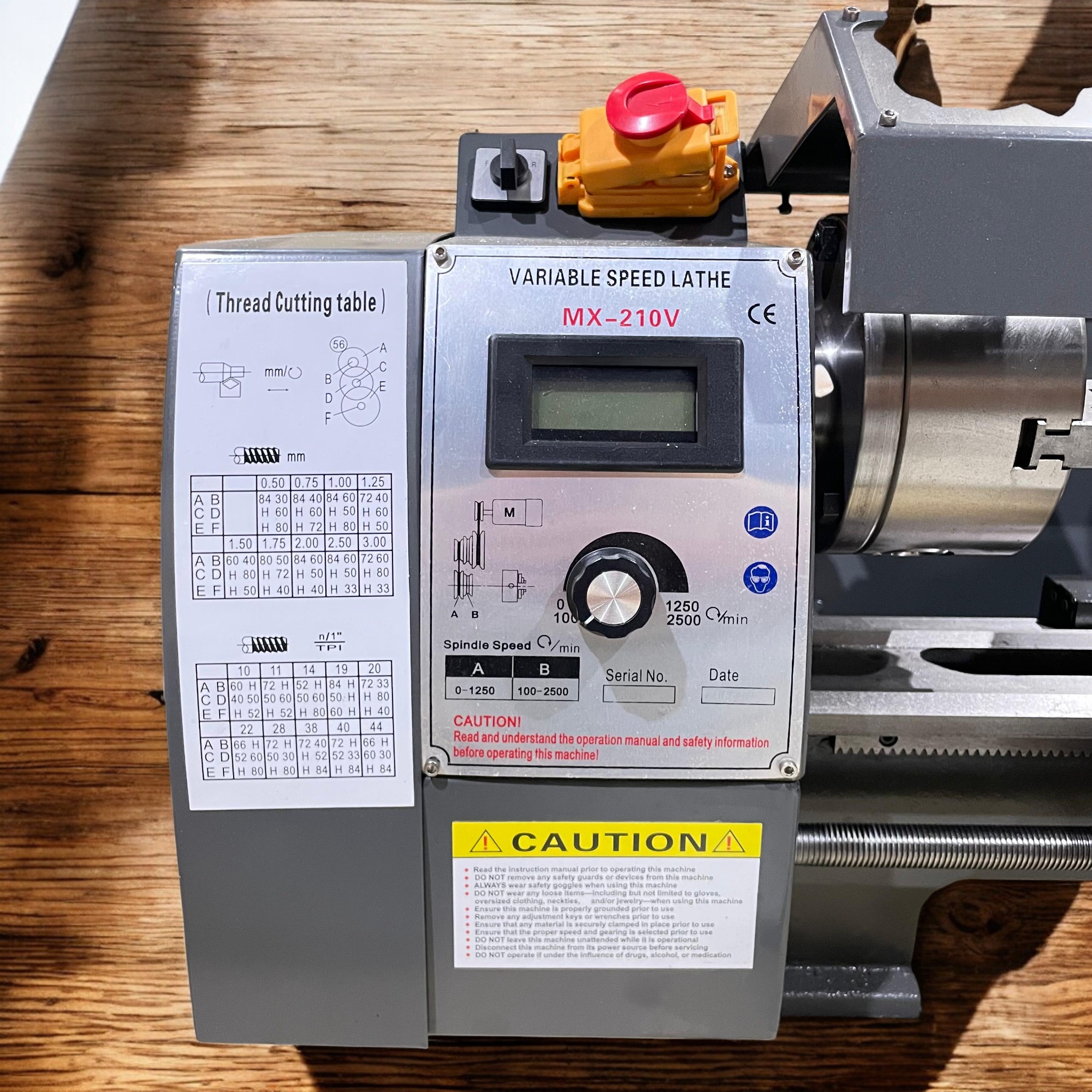 Gambar produk FUSIKAYA Mesin Bubut Mini Lathe Bench High-Power Brushless 1100W 400mm - MX-210V