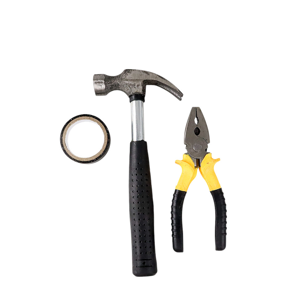 Gambar produk OnnFang Alat Set Perkakas Palu Tang Obeng Cutter Meteran 8in1 - YL-8009A