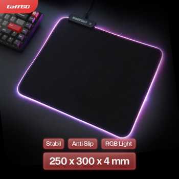 Gambar produk TaffGO Gaming Mouse Pad Glowing RGB LED High Precision 250x300x4mm