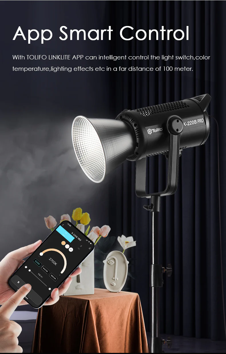 Gambar produk Tolifo Lampu Video LED Bi-Color COB Video Light 215W 6500K - X-220B Pro