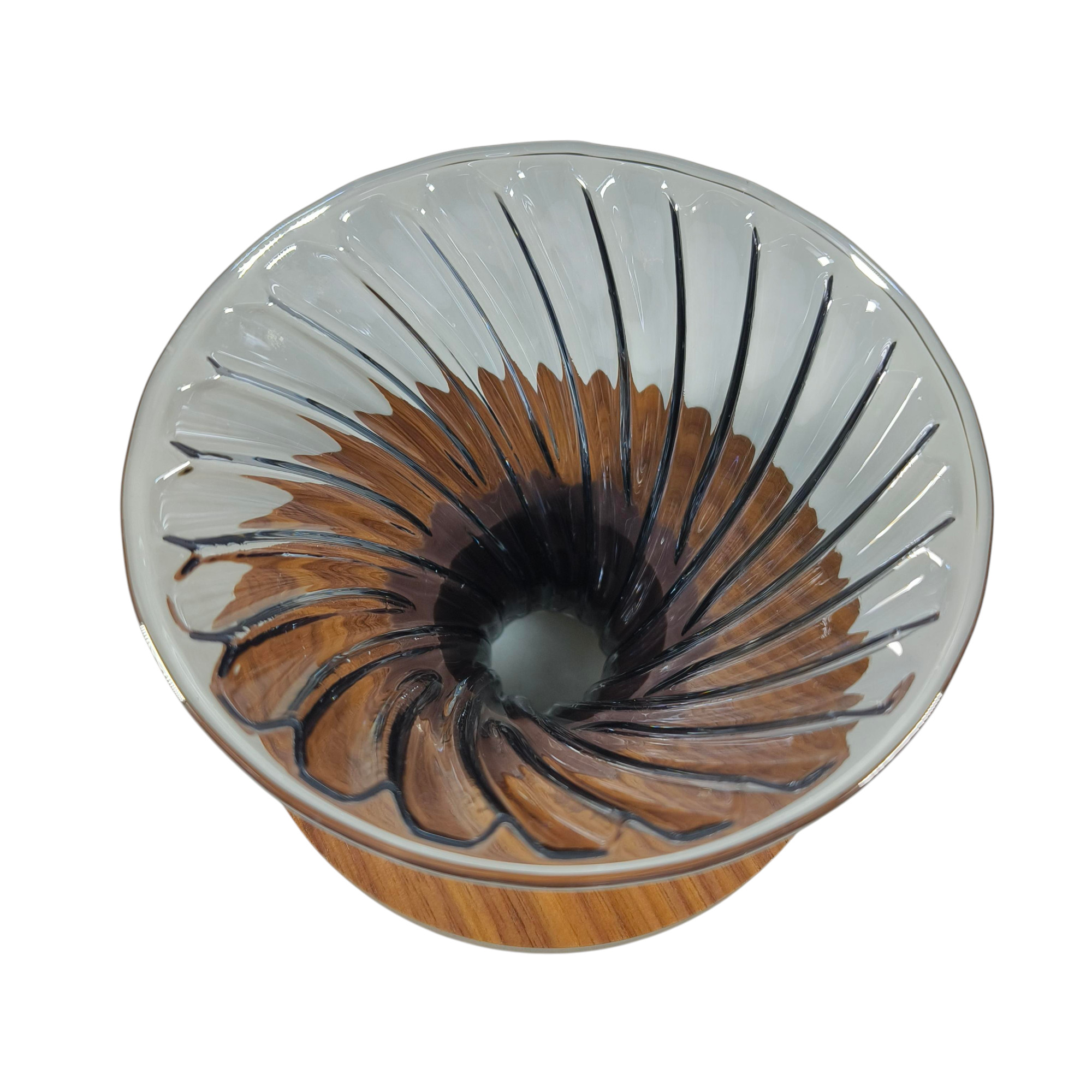 Gambar produk ANTM Filter Penyaring Kopi V60 Coffee Dripper with Walnut Tray - SD-8106