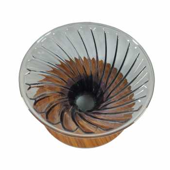Gambar produk ANTM Filter Penyaring Kopi V60 Coffee Dripper with Walnut Tray - SD-8106